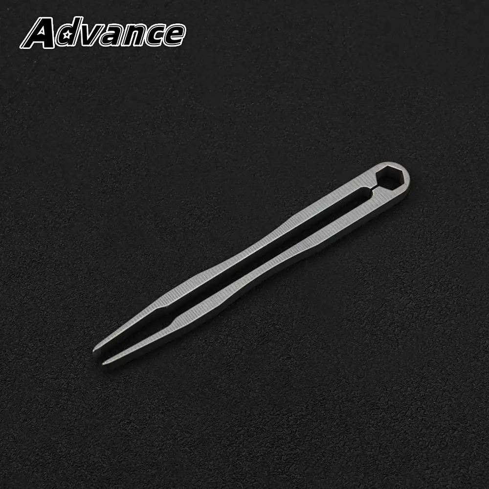 Simple Non-slip Titanium Tweezers Titanium Alloy Clip Portable Tweezer Nipper EDC Outdoor Tool
