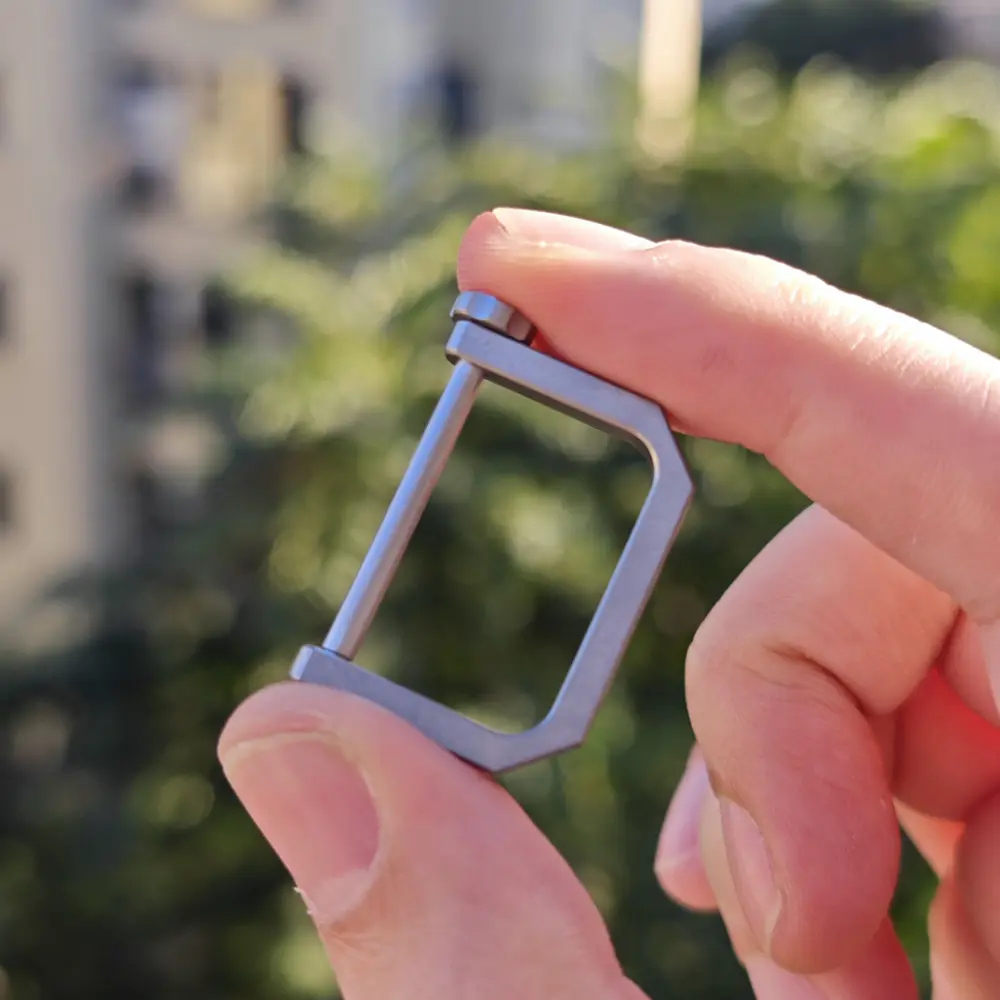 Flat Shape D Shape Titanium Alloy Buckle Multi-Tool Outdoor EDC Keychain Accessories