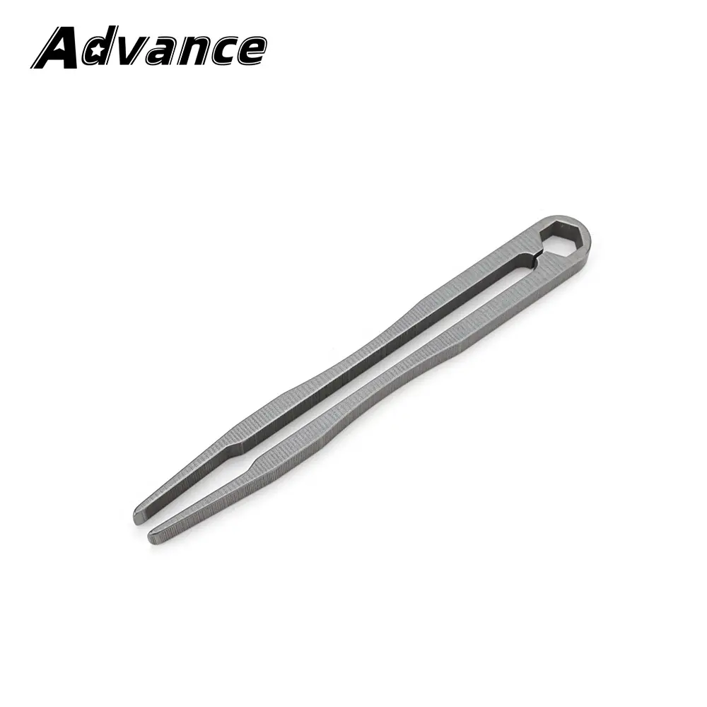 Simple Non-slip Titanium Tweezers Titanium Alloy Clip Portable Tweezer Nipper EDC Outdoor Tool