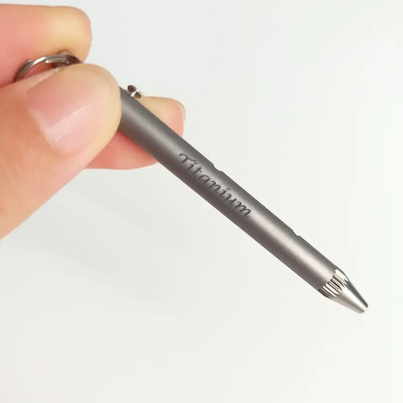 Spring Titanium Toothpick Holder EDC TC4 Titanium Toothpick Multifunction Fruit Fork Outdoor Tool Camping Tool