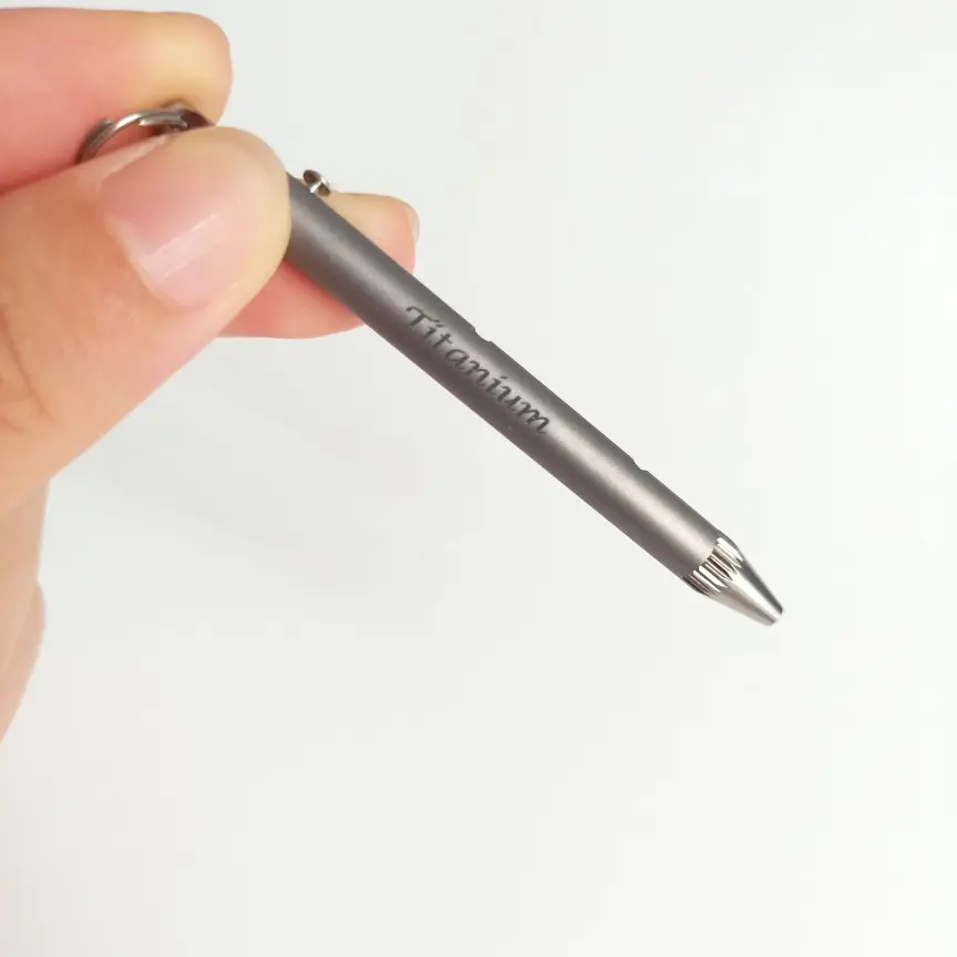 Spring Titanium Toothpick Holder EDC TC4 Titanium Toothpick Multifunction Fruit Fork Outdoor Tool Camping Tool