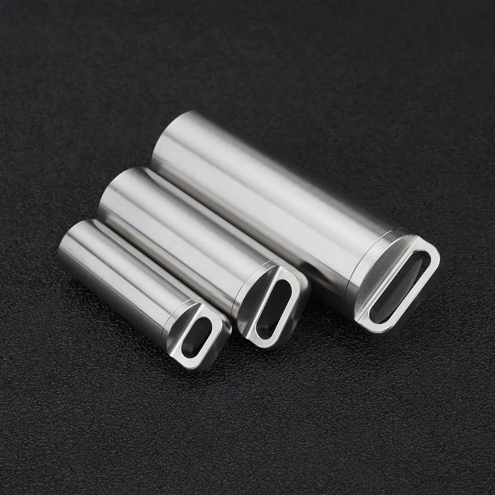 Titanium Alloy Seal Bottle Portable Waterproof Storage Box Outdoor Accessories Camping Tool Pendants