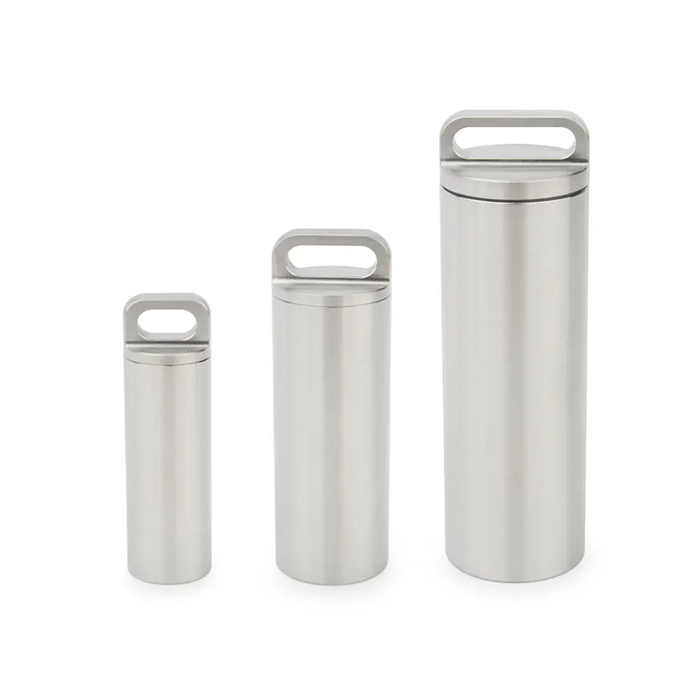 Titanium Alloy Seal Bottle Portable Waterproof Storage Box Outdoor Accessories Camping Tool Pendants