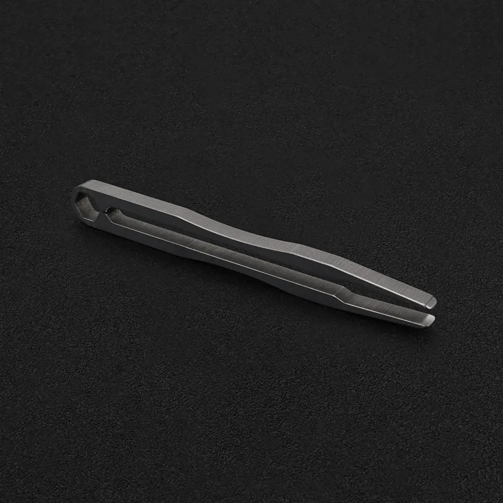 Simple Non-slip Titanium Tweezers Titanium Alloy Clip Portable Tweezer Nipper EDC Outdoor Tool