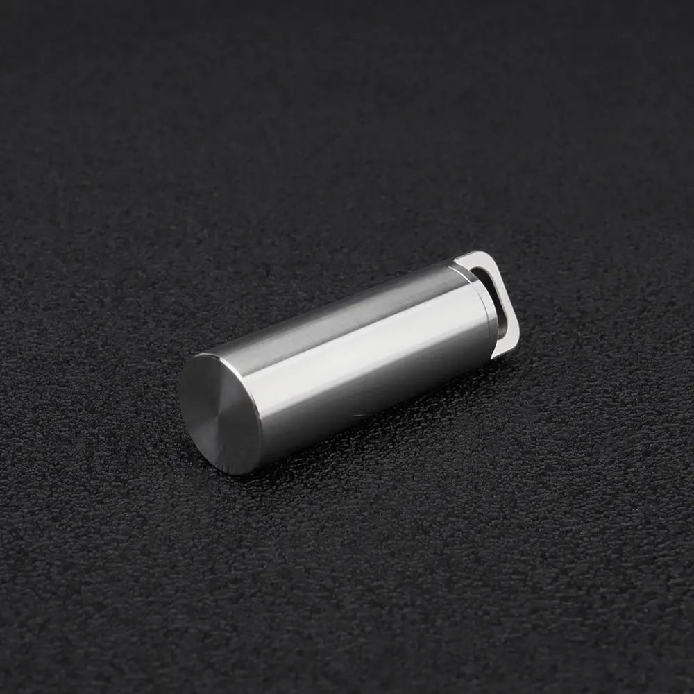 Titanium Alloy Seal Bottle Portable Waterproof Storage Box Outdoor Accessories Camping Tool Pendants