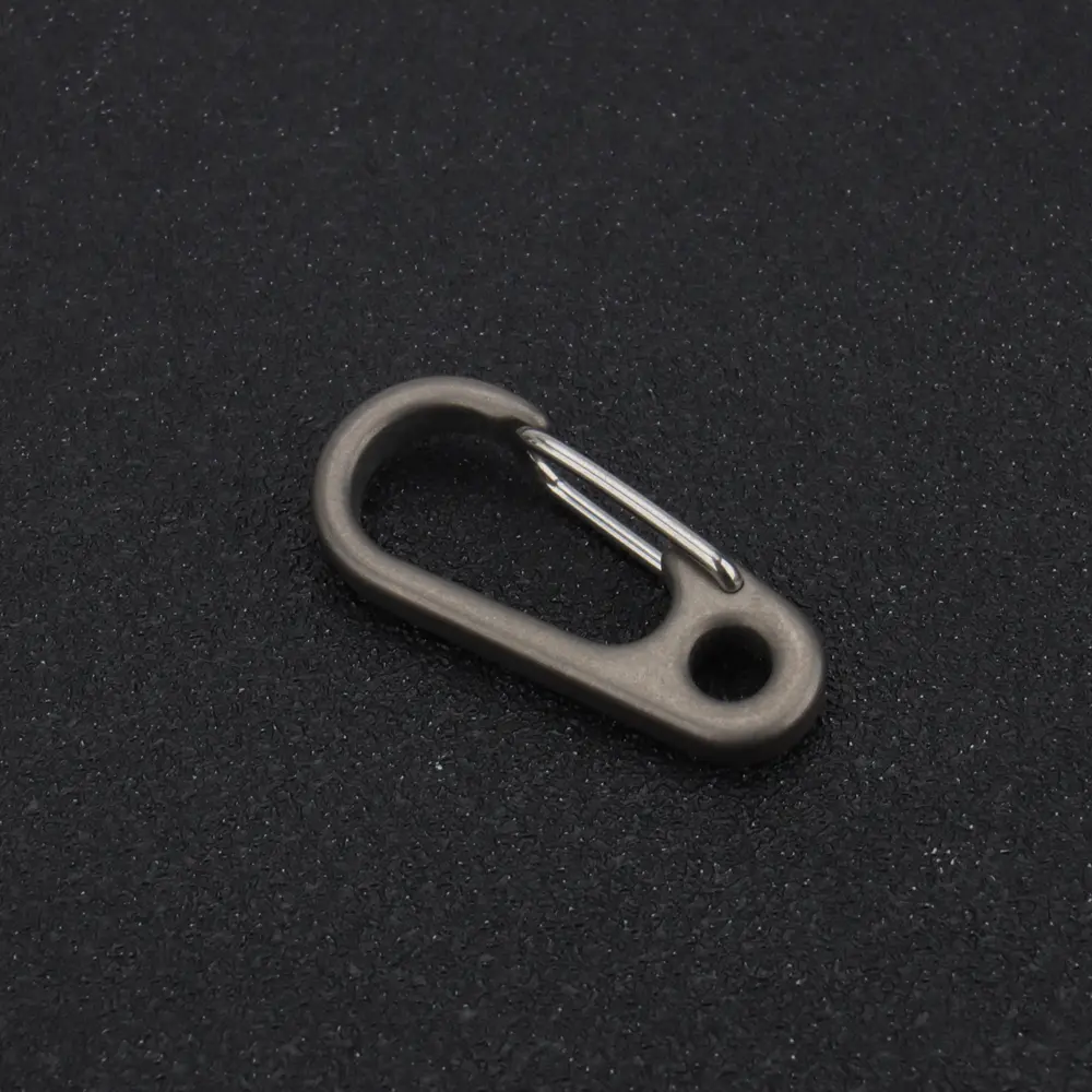 Stonewashed Simple Titanium Keychain EDC Outdoor Tool Titanium Buckle