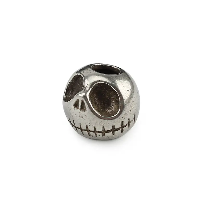 Punk Pumpkin Skull Brass Knife Beads Umbrella Rope Cord Outdoor Knife Pendant EDC Paracord Accessory