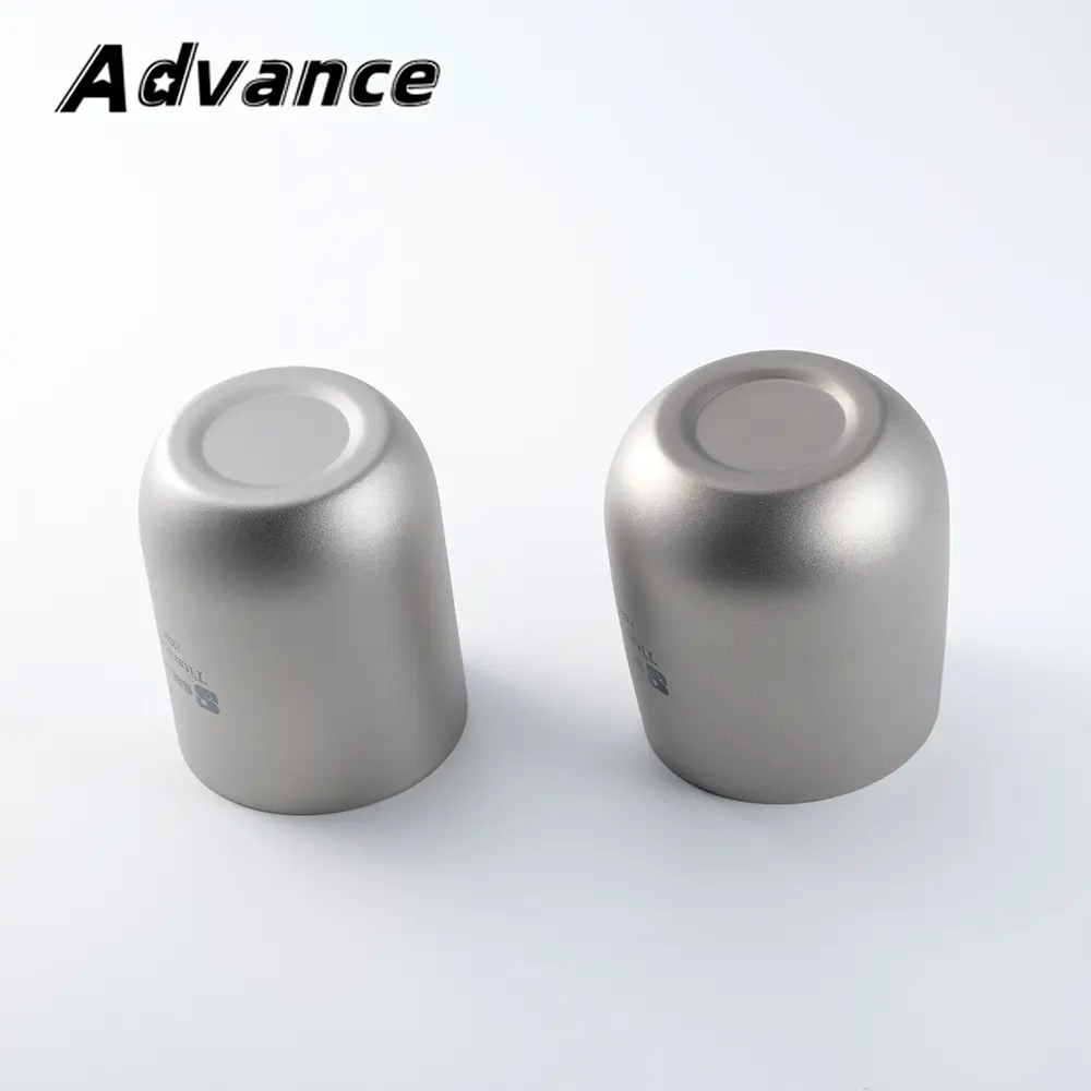 Small Size Double-layer Titanium Cup Outdoor Picnic Tableware Portable Camping Ultra-light Tea Water Coffee Cup Mug Drinkwa