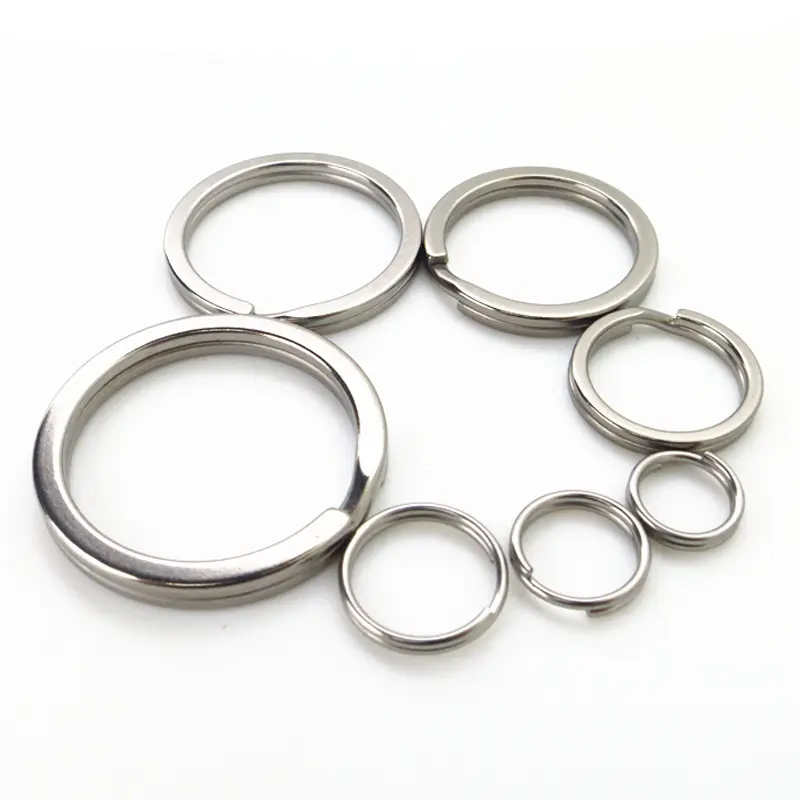 4pcs/7pcs Flame Titanium Alloy Key Ring EDC Outdoor Small Tool Blue Super Light Keyring Accessories No Rust