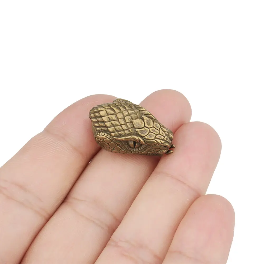 Snake Head Brass Knife Beads Paracord Lanyard Pendant Bead DIY Braided Hand Rope