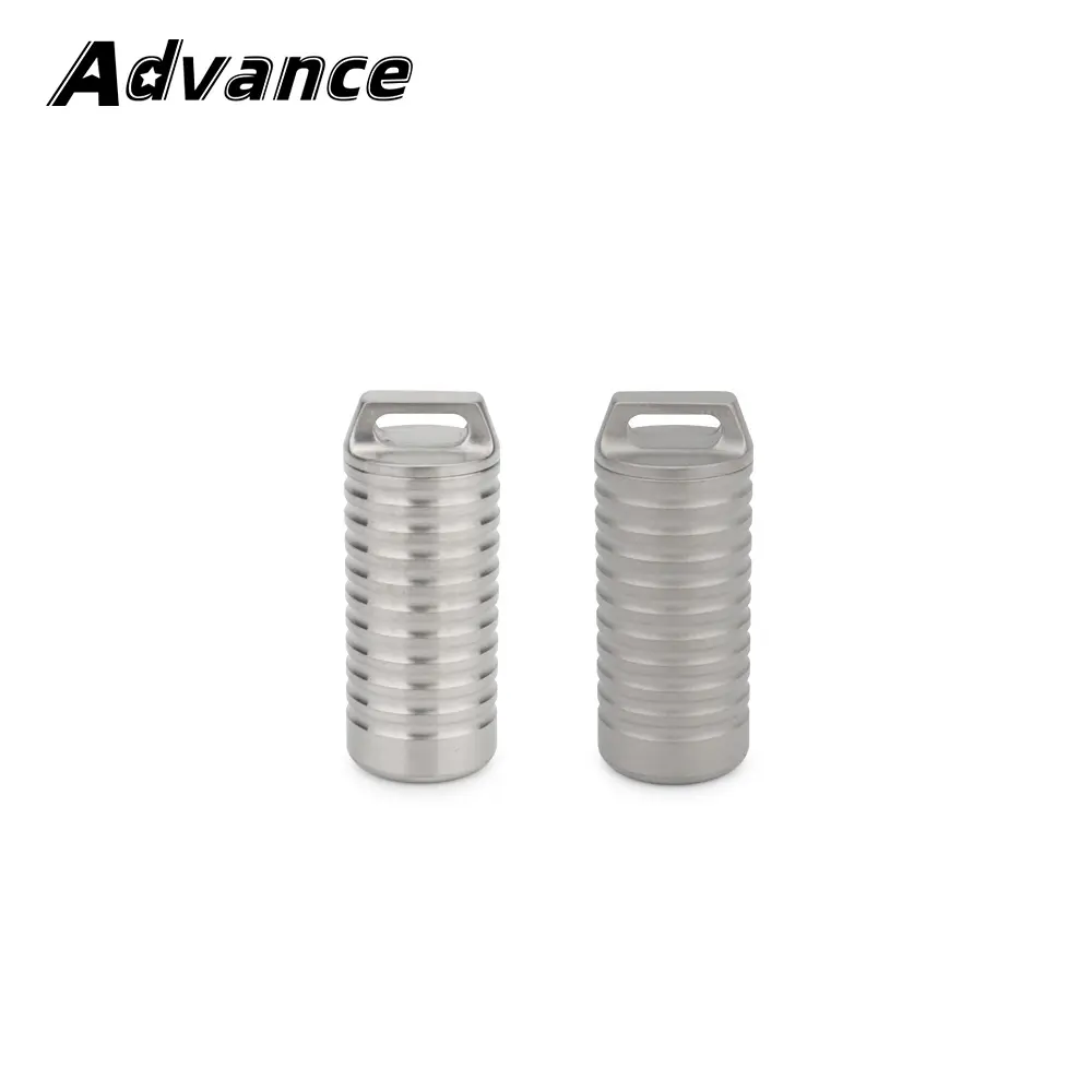 Small Titanium Alloy Waterproof Bottle Mini Storage  Bottles Key Chain Accessories Outdoor Camping Tool EDC