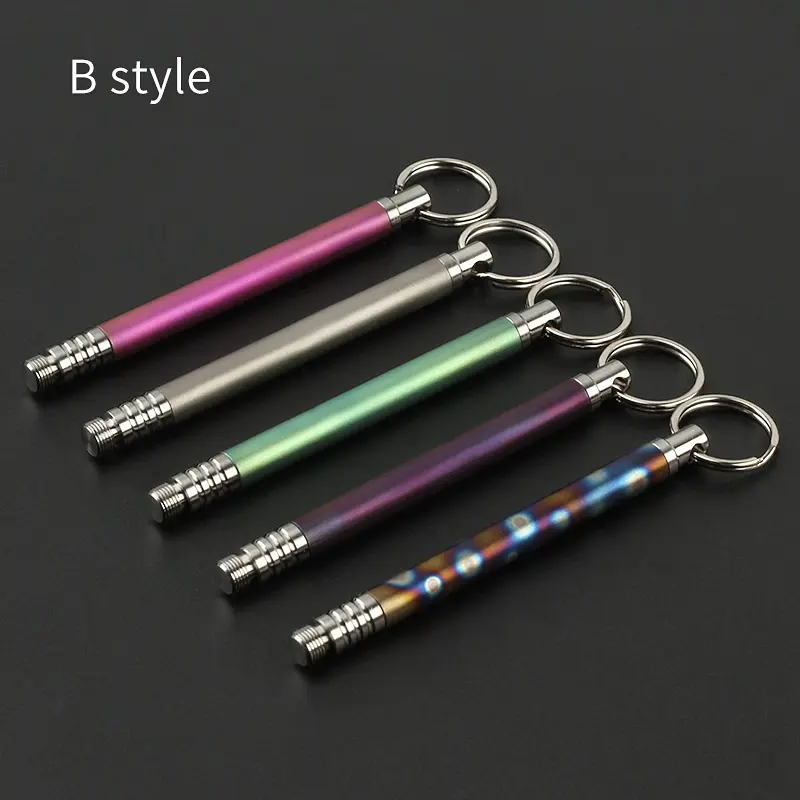 Flame Titanium Toothpick Multi Tools Fruit Fork Outdoor Lightweight Titanium Alloy Toothpick