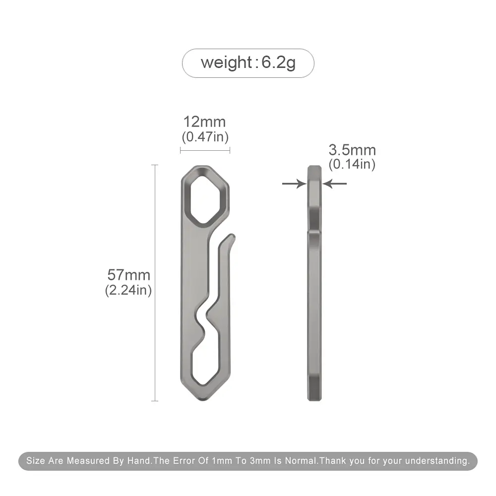 Small Waist Belt Buckle Titanium Alloy Keychain EDC Outdoor Tool Buckles