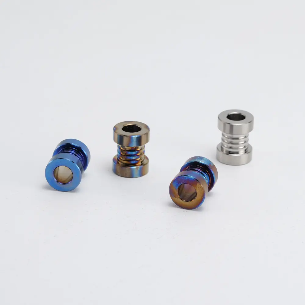 DIY Titanium Alloy Knife Beads Paracord Umbrella Rope EDC Screw Thread Paracord Bead Zipper Accessories