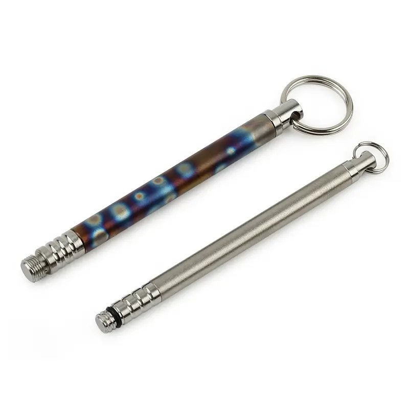 Flame Titanium Toothpick Multi Tools Fruit Fork Outdoor Lightweight Titanium Alloy Toothpick