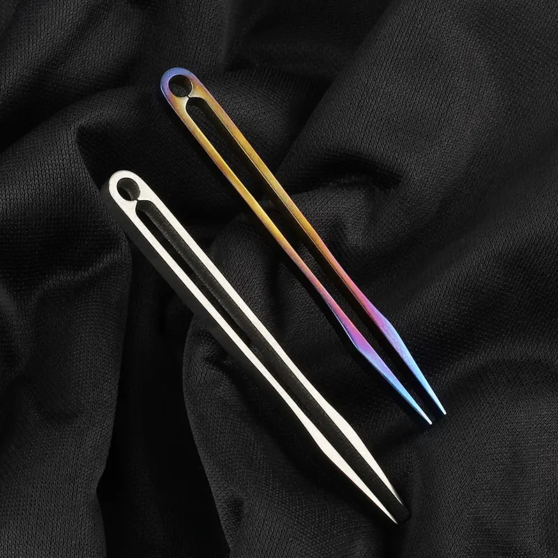 S/M/L Blue Titanium Alloy Portable Small Tweezers Silvery Mini Clip EDC Outdoor Tools