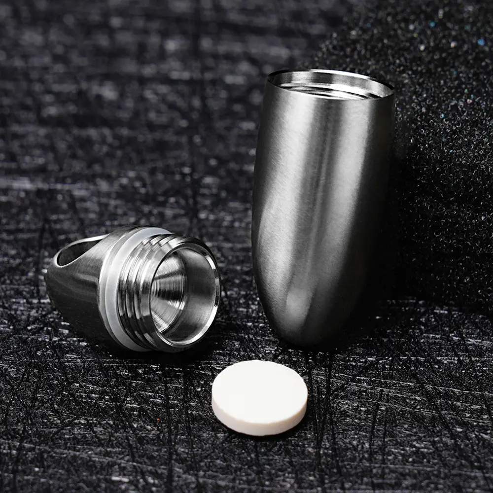 Portable Titanium Multifunctional Bottle Titanium Alloy Storage Box Outdoor Tool EDC