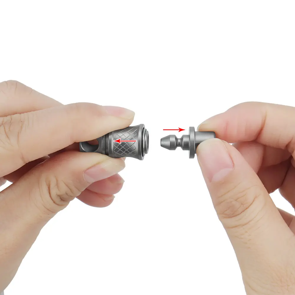Rotatable Detachable Titanium Alloy Keychain EDC Outdoor Tool Titanium Buckle