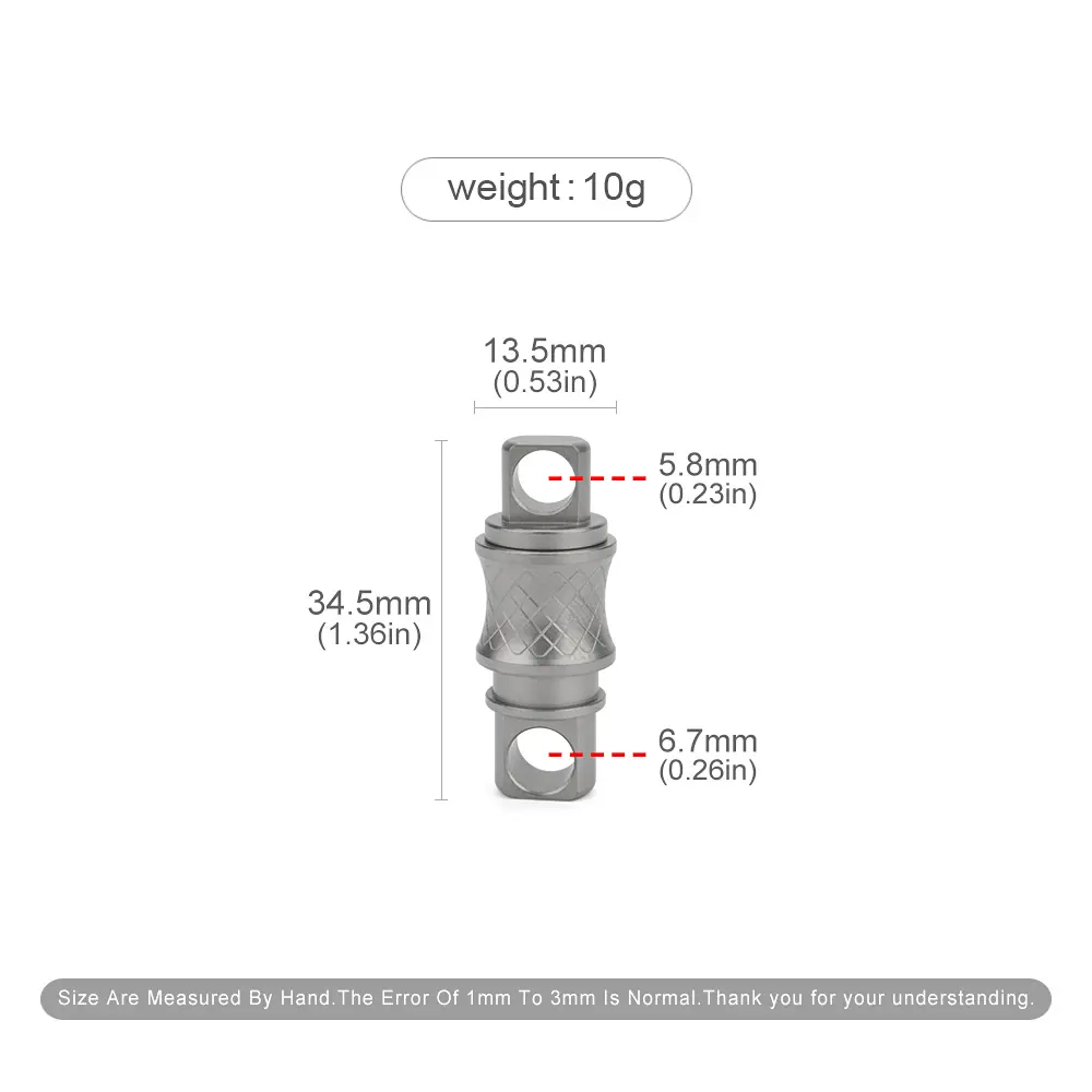 Rotatable Detachable Titanium Alloy Keychain EDC Outdoor Tool Titanium Buckle