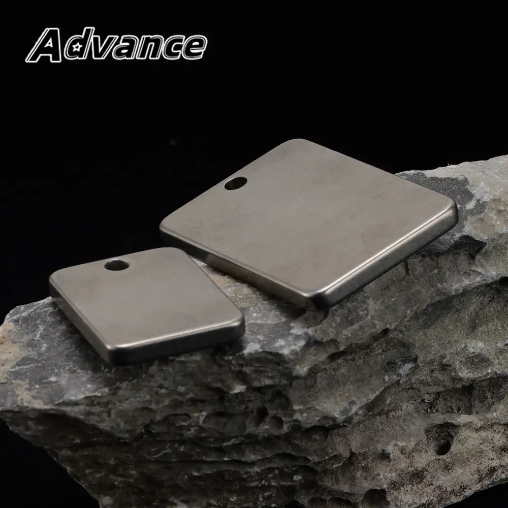 S/L Titanium Alloy Blank Plate Keychain Pendant Titanium Outdoor Tool Accessories