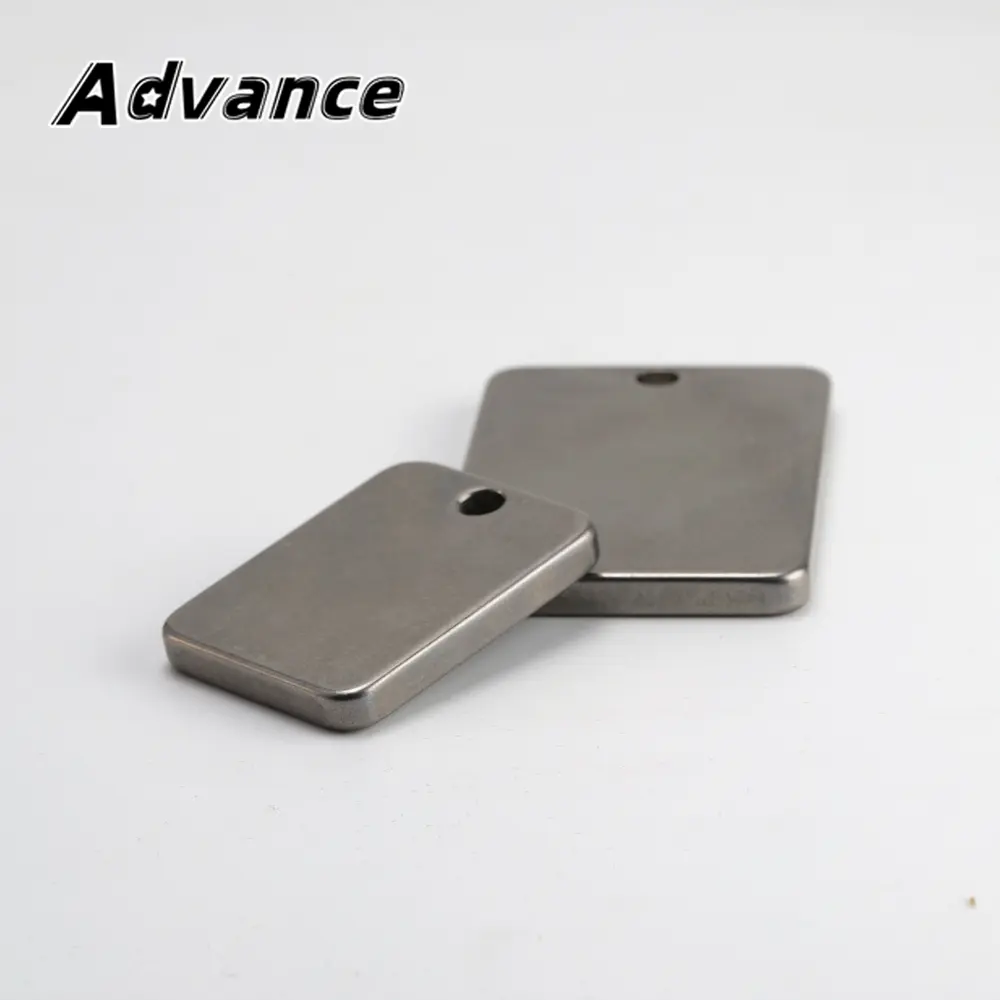 S/L Titanium Alloy Blank Plate Keychain Pendant Titanium Outdoor Tool Accessories