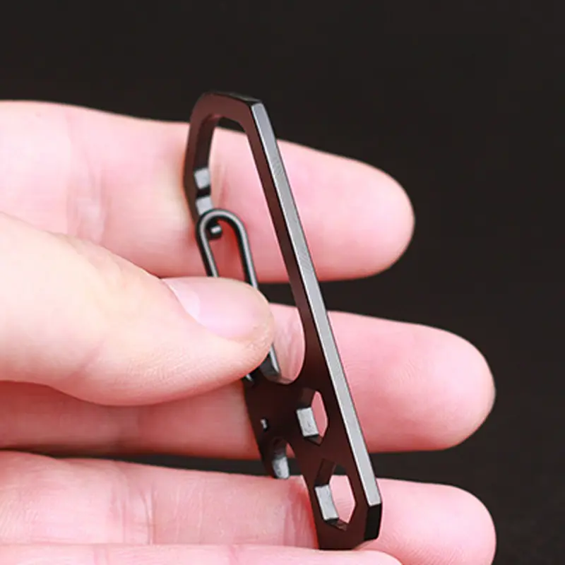 EDC Stainless Steel Mountaineering Buckle Keychain Hexagon Wrench Outdoor Tools