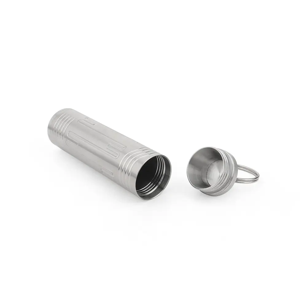 Titanium Alloy Sealed Mini Waterproof Portable Bottle Moisture-proof Storage Box Outdoor Camping EDC Tool