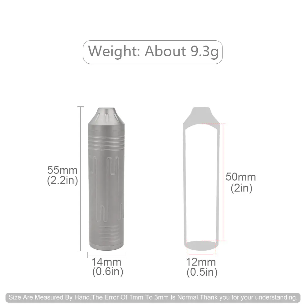 Titanium Alloy Sealed Mini Waterproof Portable Bottle Moisture-proof Storage Box Outdoor Camping EDC Tool