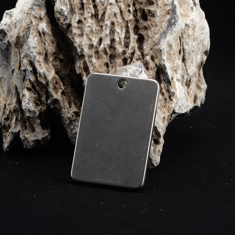 S/L Titanium Alloy Blank Plate Keychain Pendant Titanium Outdoor Tool Accessories