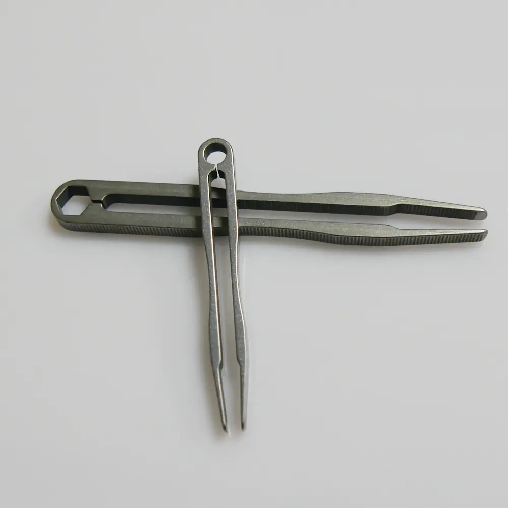 S/M Titanium Tweezer Titanium Alloy Clip Portable Tweezer Nipper EDC Outdoor Tool