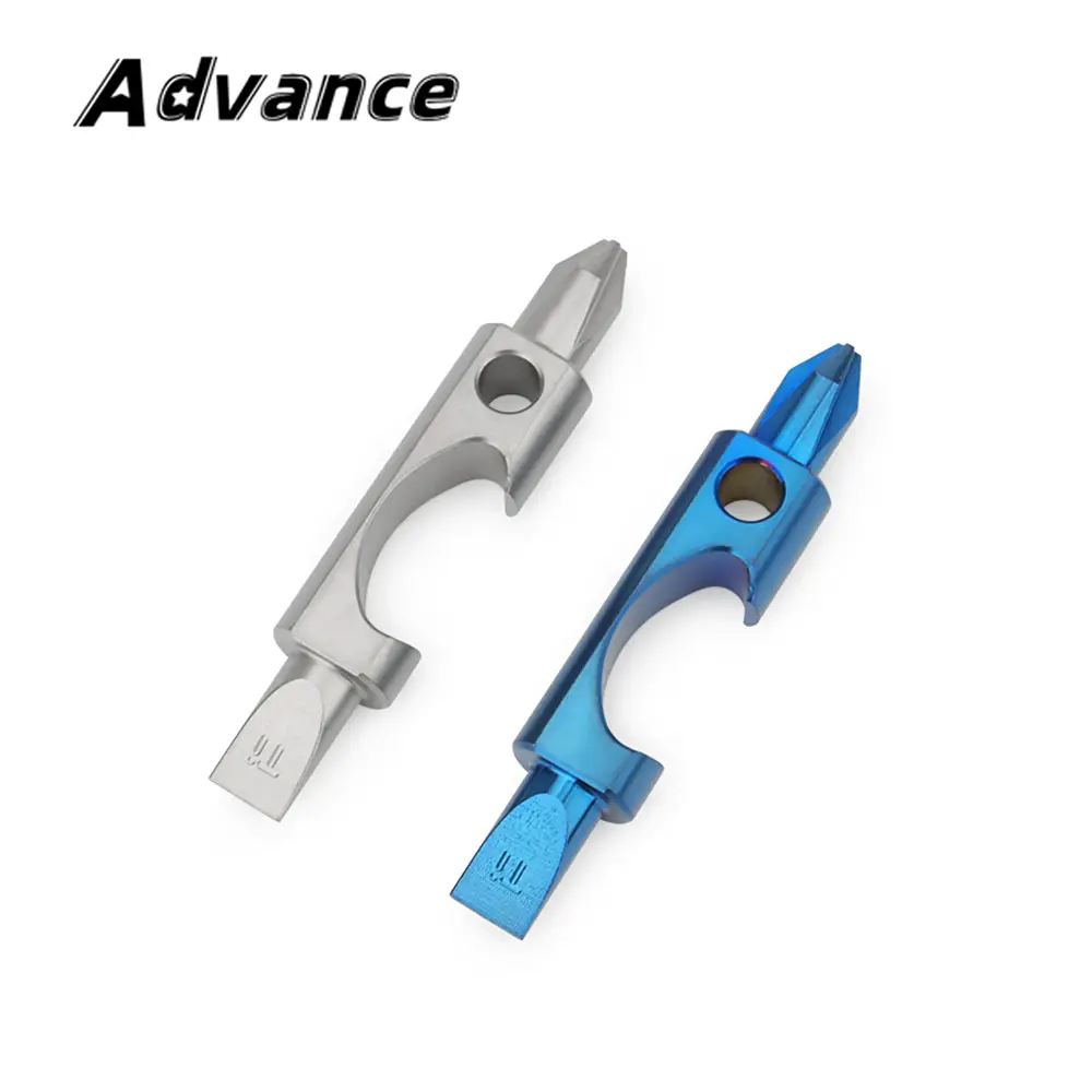 Portable EDC Tool Titanium Alloy Multifunctional Screwdriver Head Cross Shaped Pocket Multi Tool Outdoor