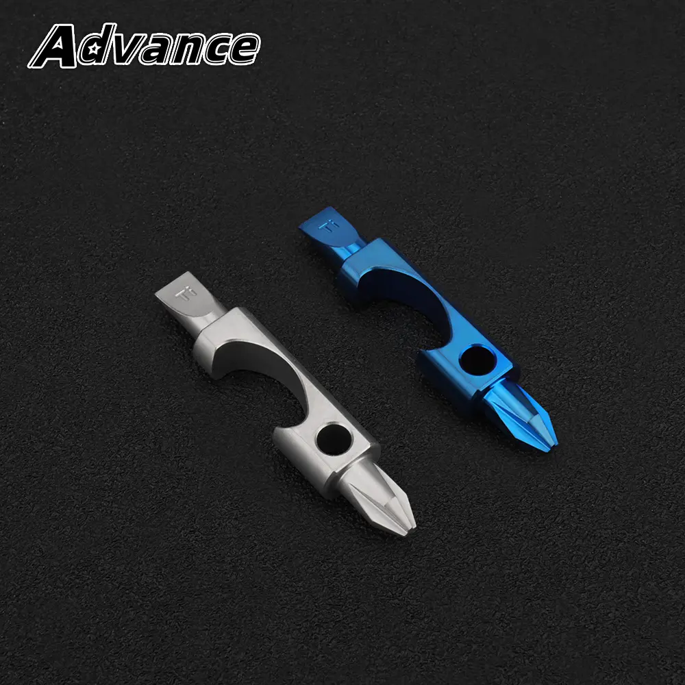 Portable EDC Tool Titanium Alloy Multifunctional Screwdriver Head Cross Shaped Pocket Multi Tool Outdoor