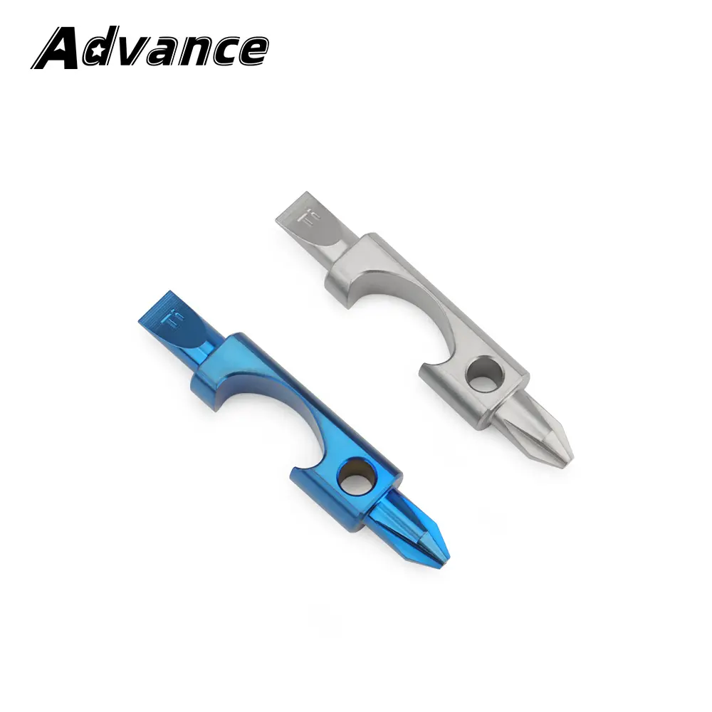 Portable EDC Tool Titanium Alloy Multifunctional Screwdriver Head Cross Shaped Pocket Multi Tool Outdoor