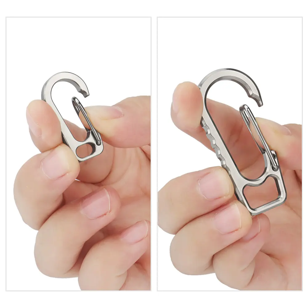 A/B Style EDC Titanium Alloy Keychain Buckle Outdoor Small Tool Mountain Climbing Hang Buckle Waist Belt Clip
