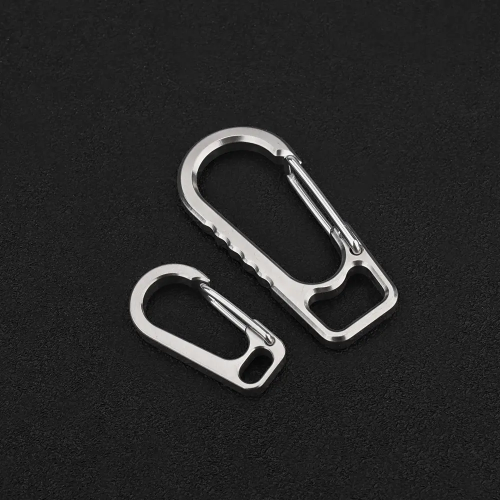A/B Style EDC Titanium Alloy Keychain Buckle Outdoor Small Tool Mountain Climbing Hang Buckle Waist Belt Clip