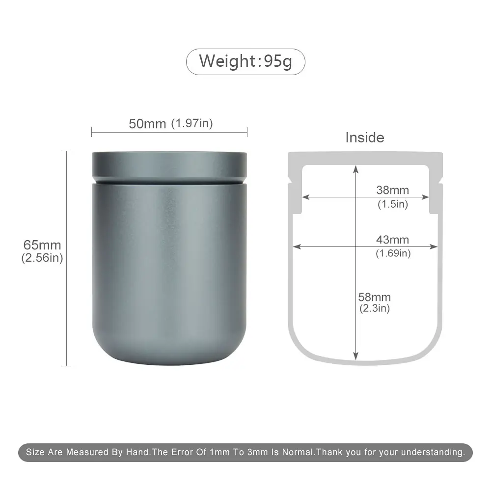 Aluminum Alloy Moisture Proof Storage Bottle Portable Tea Tank Outdoor Camping Tool