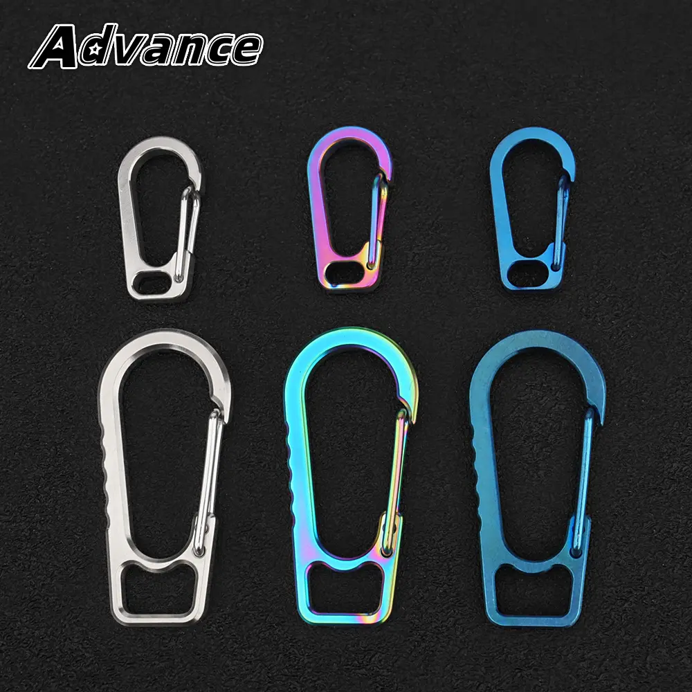 A/B Style EDC Titanium Alloy Keychain Buckle Outdoor Small Tool Mountain Climbing Hang Buckle Waist Belt Clip