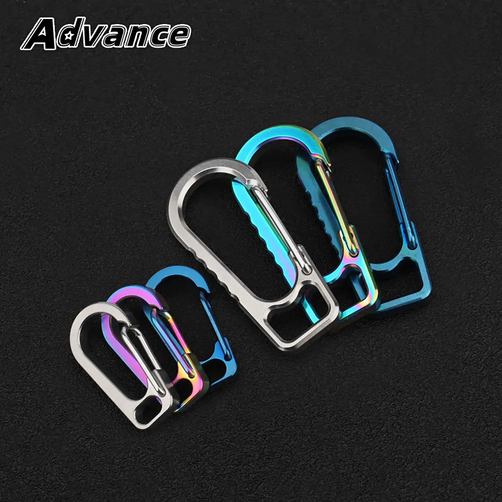 A/B Style EDC Titanium Alloy Keychain Buckle Outdoor Small Tool Mountain Climbing Hang Buckle Waist Belt Clip