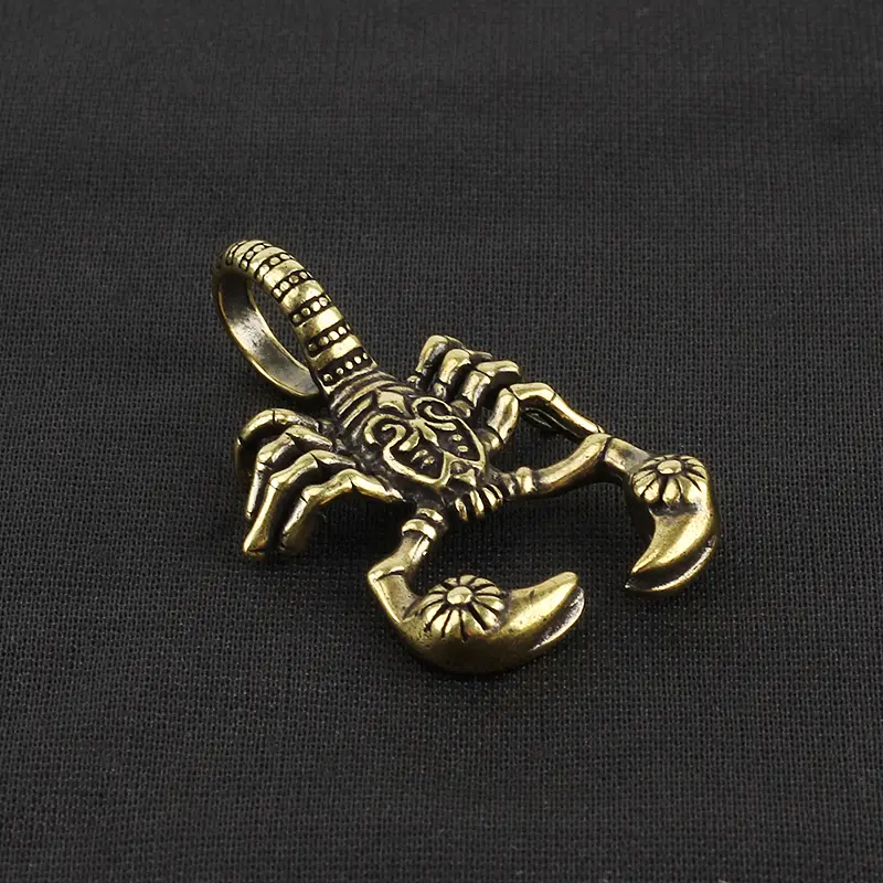 Scorpion Knife Beads Copper Pendant Brass EDC Paracord Scorpion Brass Key Ring Accessories