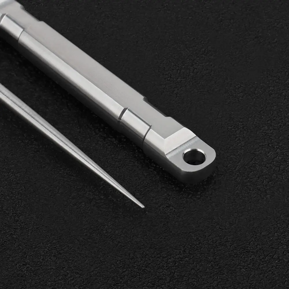1pc Titanium Alloy Toothpick Key Chain Accessories Fruit Stick Toothpick Holder Portable Outdoor EDC Tool