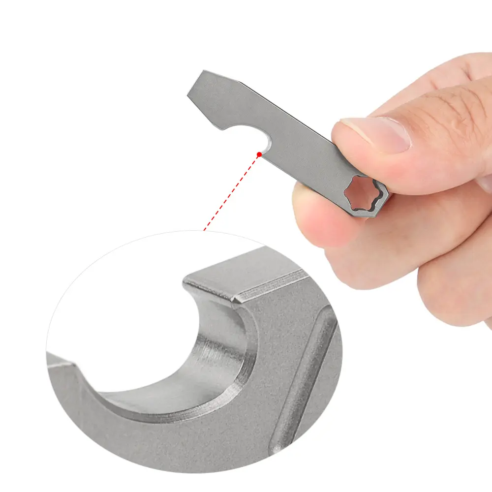 Titanium Mini Bottle Opener Multi-Tool Titanium Alloy Outdoor EDC Key Chain Accessories