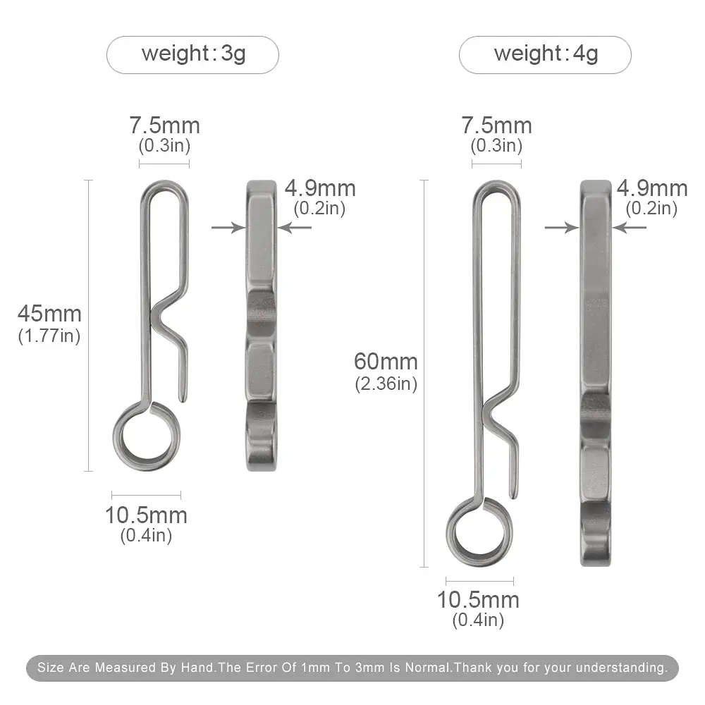 Titanium Alloy Ring Belt Buckle EDC Outdoor Tool Keychain Accessories