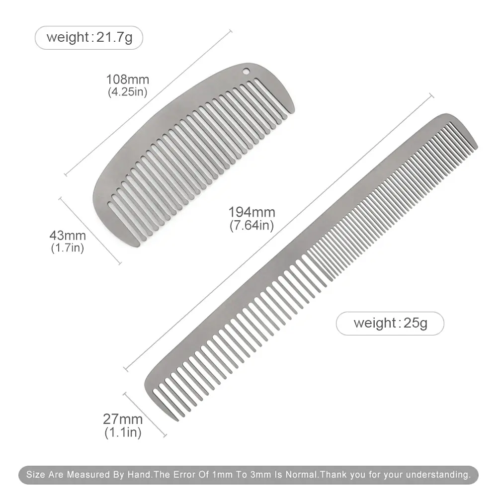 Titanium Alloy Comb Camping Accessories Outdoor Small Tool