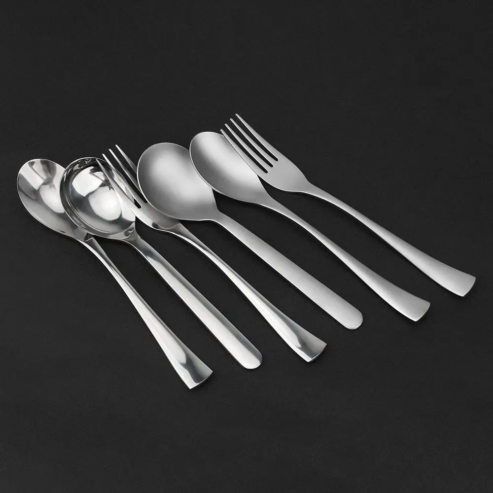 3pcs Titanium Spoon Set Tableware Dessert Picnic Fork Outdoor Kitchen Travel Camping