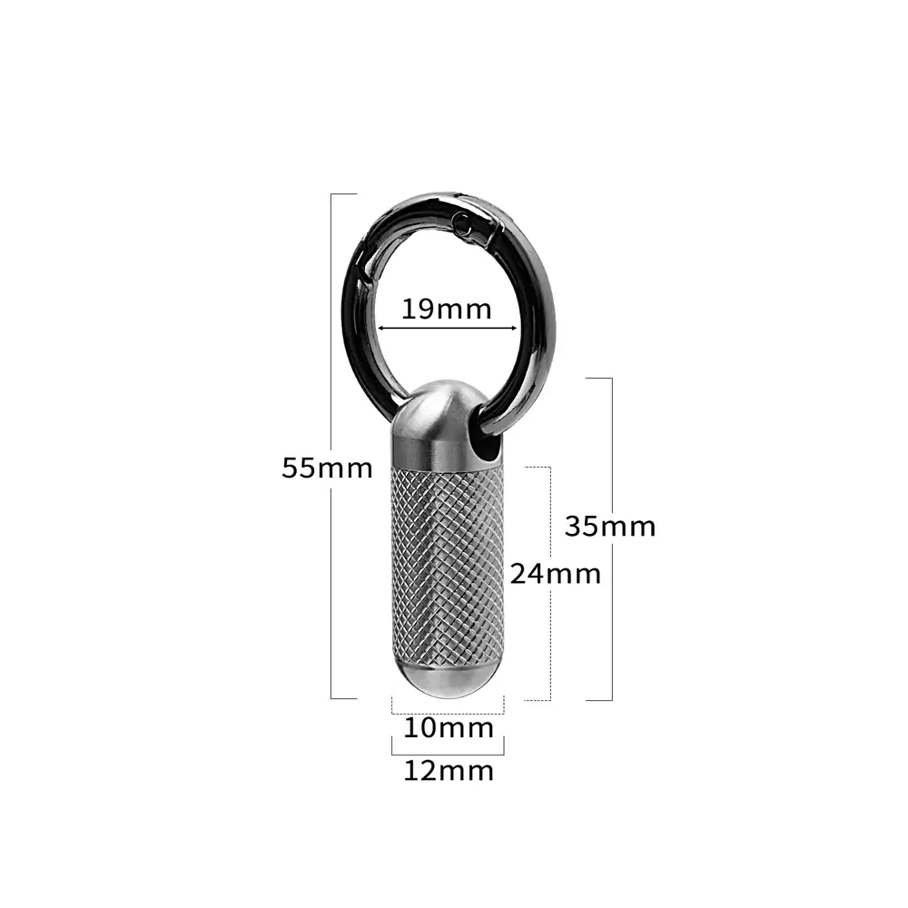 Small Bottle Keychain Accessories Titanium Alloy Waterproof Seal Storage Bottle Portable Outdoor Tool EDC