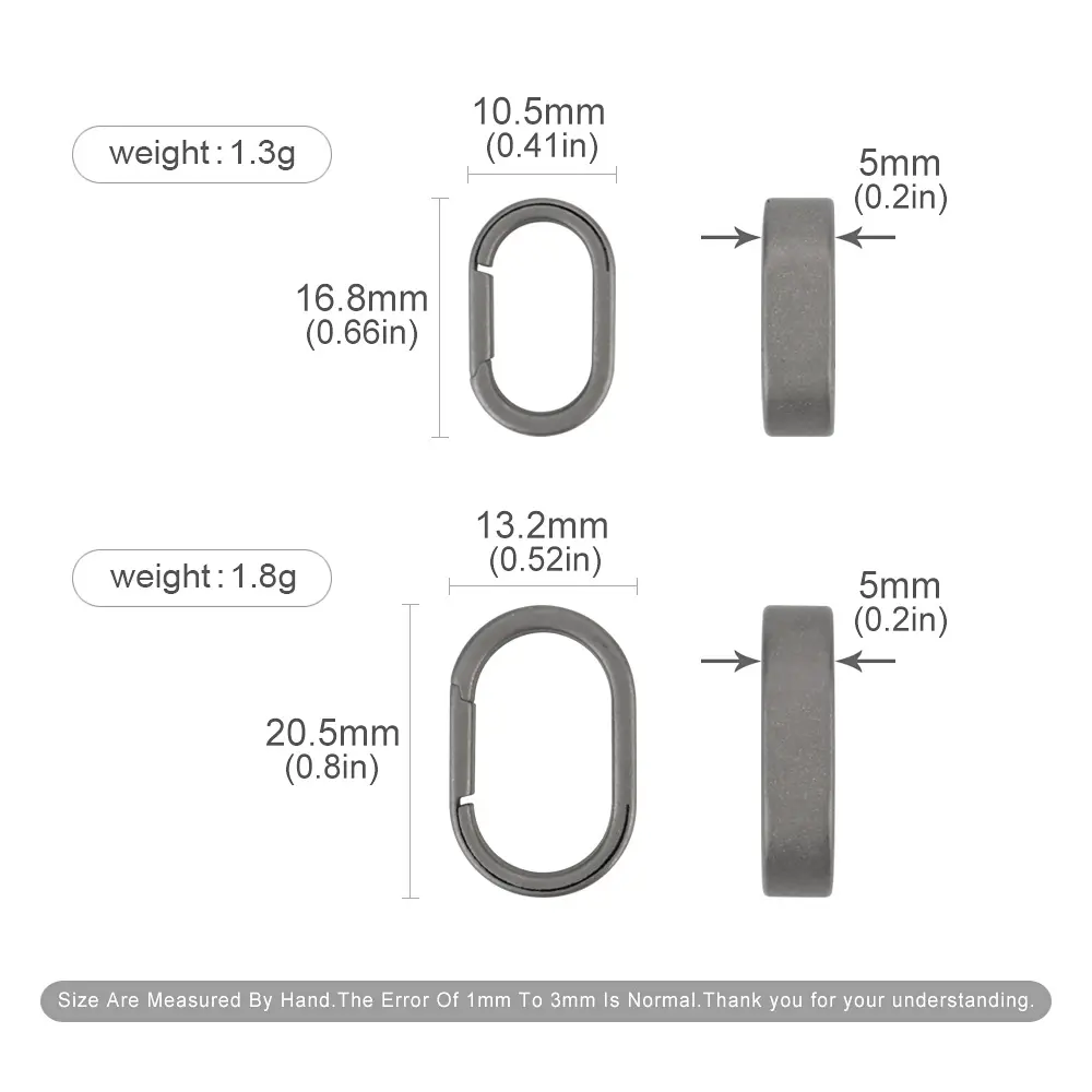 S/L Titanium Alloy Mini Keychain Accessories Small Key Ring Waist Buckle Multifunctional Outdoor EDC Tool