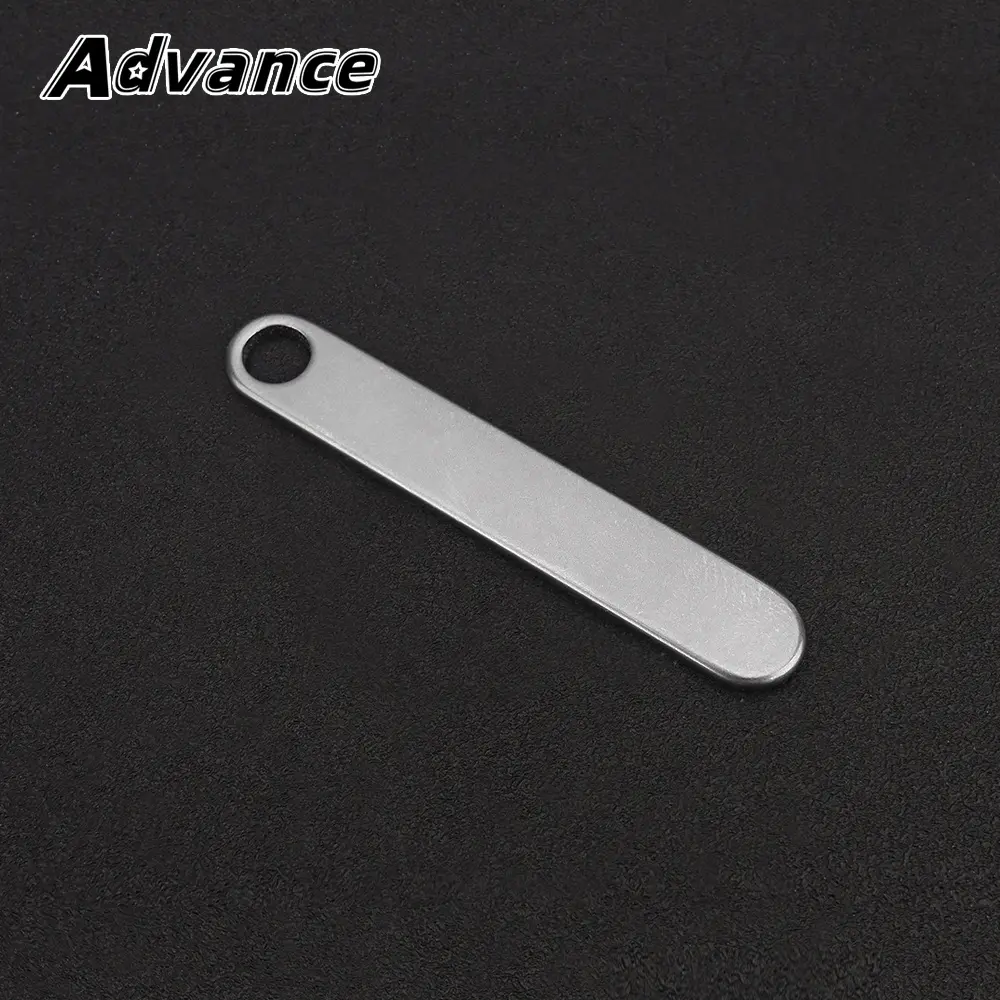 Blank Titanium Alloy Plate Keychain Pendant Accessories