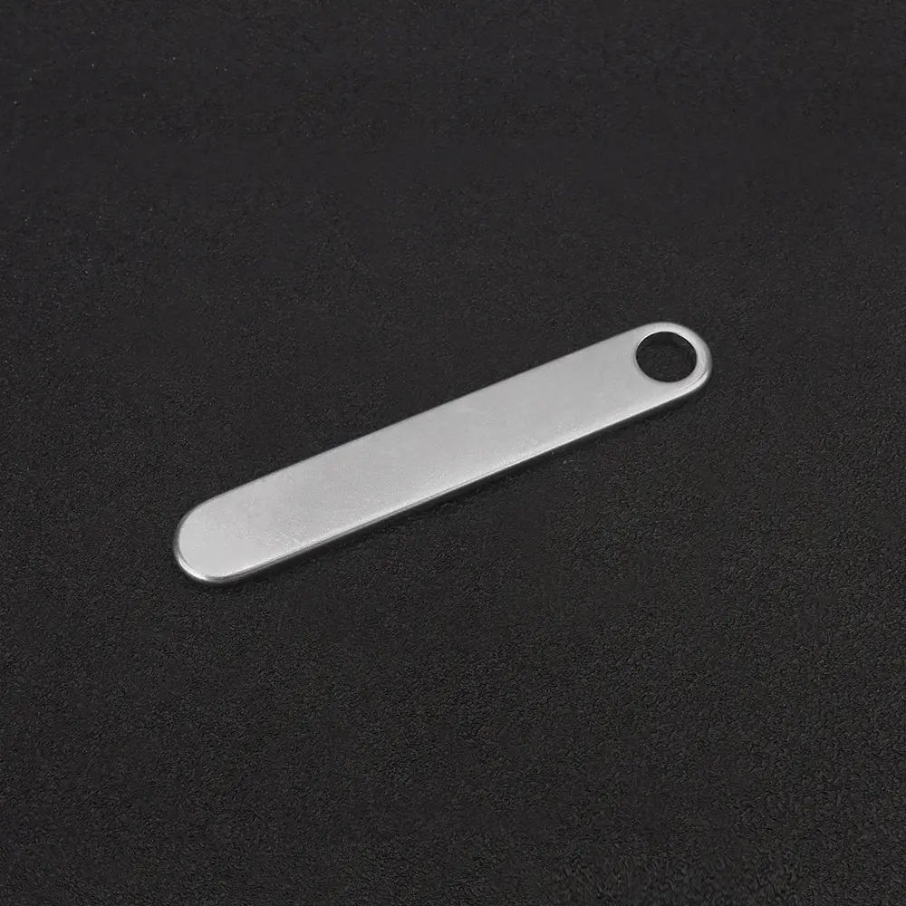 Blank Titanium Alloy Plate Keychain Pendant Accessories