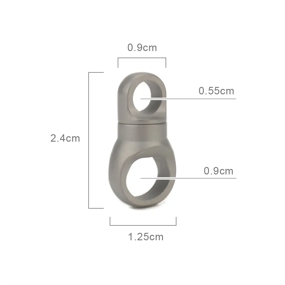 Titanium Alloy Connecting Buckle Rotary Keychain EDC Outdoor Tool