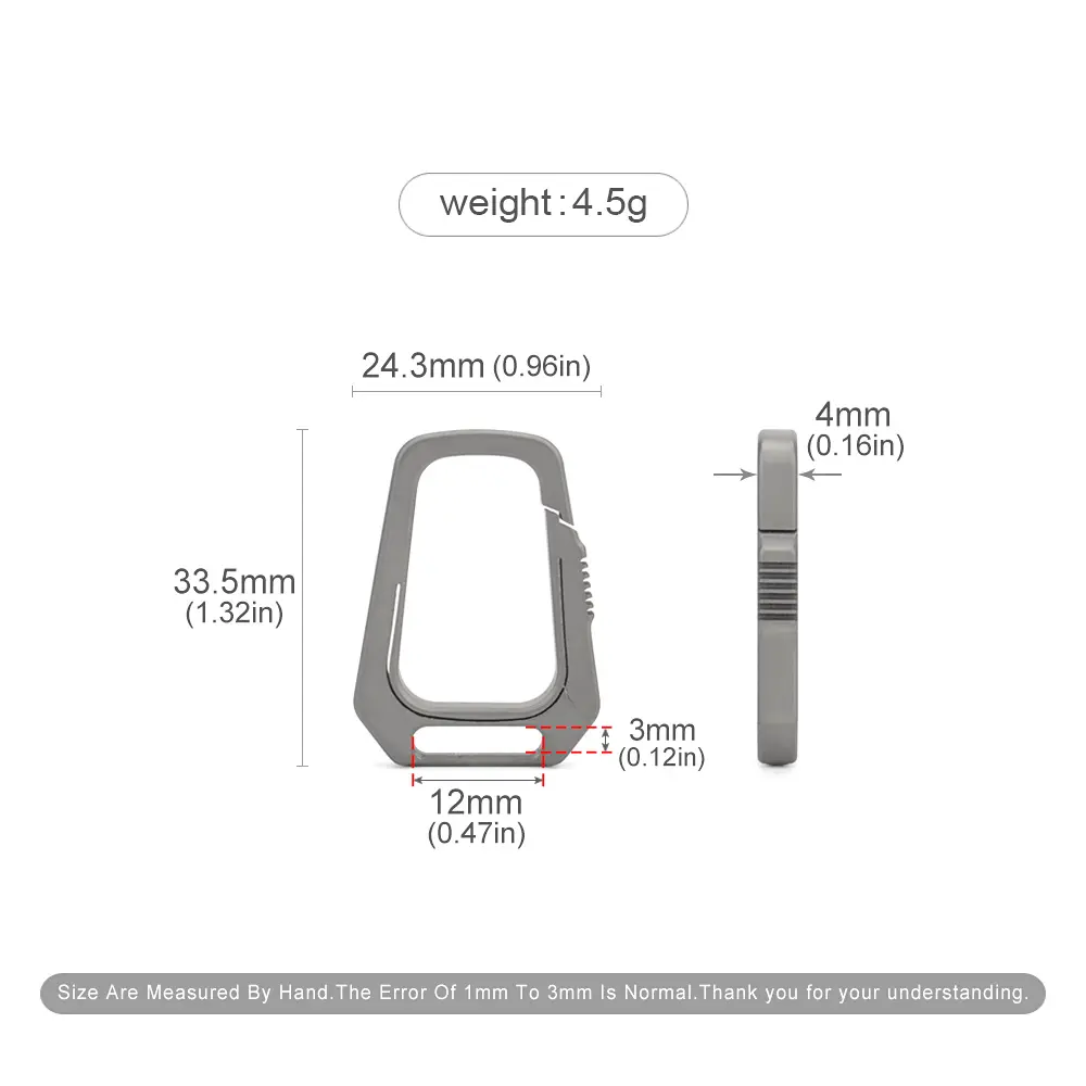 Creative Titanium Alloy Key Chain Buckle Outdoor EDC Tool Keyring Accessories